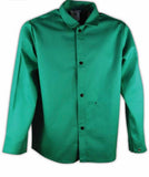 Flame Resistant 12 oz. Cotton Jacket, Green, 30", Snap Front and Wrist Enclosures