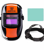 Welding Helmet Solar Powered Auto Darkening Hood with Adjustable Shade Range 4/9-13