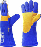 Welding Gloves - Heat Resistant & Wear Resistant Lined Leather and Fireproof Stitching