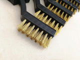 14 Pack Wire Brush Set for Cleaning Welding Slag and Rust, Curved Handle Masonry brush Wire bristle Scratch Brush (Stainless Steel and Brass)