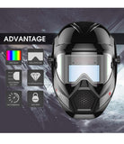 Anti Fog Up True Color Solar Powered Auto Darkening Welding Helmet with SIDE VIEW,4/9-13