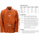 Leather Welding Work Jacket Flame-Resistant Heavy Duty Split Cowhide Leather