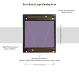 Solar Powered Welding Helmet LYG-M810H, ANSI Certified Auto Darkening Hood with High Optical Class 1/1/1/2