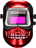 Auto Darkening Hood with Adjustable Shade Range 4/9-13 for Mig Tig Arc Welder Mask (Skull Design)