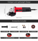 Angle Grinder 7.5-Amp 4-1/2inch with 2 Grinding Wheels, 2 Cutting Wheels, Flap Disc and Auxiliary Handle