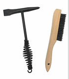 VASTOOLS Welding Chipping Hammer with Coil Spring Handle,10.5",Cone and Vertical Chisel/ 10" Wire Brush(Free)