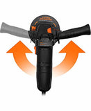WEN 94475 7.5-Amp 4-1/2-Inch Angle Grinder with Reversible Handle, Three Grinding Discs, and Carrying Case