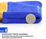 Welding Gloves - Heat Resistant & Wear Resistant Lined Leather and Fireproof Stitching
