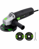 Right Angle Grinder 4.3A 4-1/2" GALAX PRO with 2 Abrasive Wheels (Cutting Wheel, Grinding Wheel) and Auxiliary Handle_GP66221