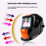 Welding Helmet Solar Powered Auto Darkening Hood with Adjustable Shade Range 4/9-13