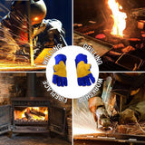 Welding Gloves - Heat Resistant & Wear Resistant Lined Leather and Fireproof Stitching