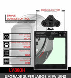 Large Viewing Screen True Color 4 Arc Sensor Solar Auto Darkening Welding Helmet Wide Shade 5/9-13
