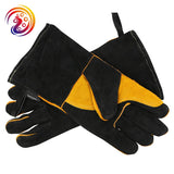Black Welding Work Gloves with Yellow Palm