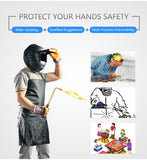 Welding Work Glove with Palm Cow Split Leather Heat Resistant