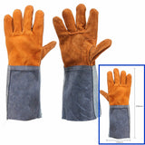 Welding Cowhide Leather Gloves Heat Shield Cover Guard Safe Protecting