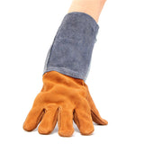 Welding Cowhide Leather Gloves Heat Shield Cover Guard Safe Protecting