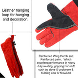 Welding Work Glove with Palm Cow Split Leather Heat Resistant